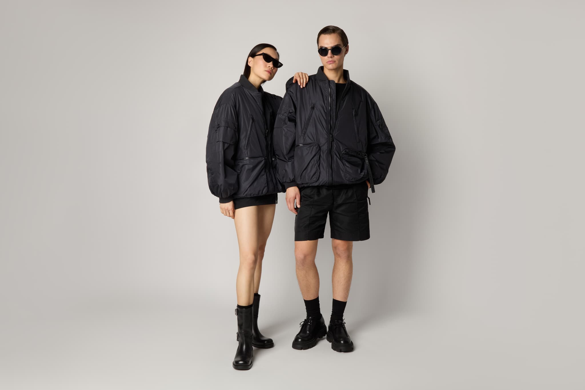 BOMBER NERO UNISEX BANNER BOMBER 001